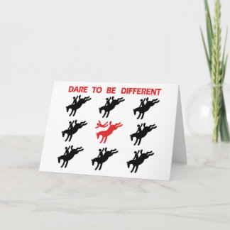 Wees anders - Grappig paardenGezegde Kaart