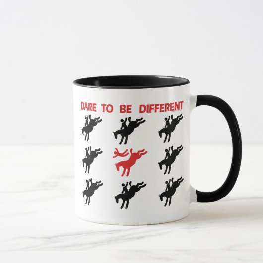 Wees anders - Grappig paardenGezegde Mok (Rechts)