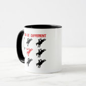 Wees anders - Grappig paardenGezegde Mok (Voorkant links)