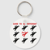Wees anders - Grappig paardenGezegde Sleutelhanger (Voorkant)