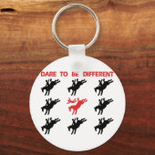 Wees anders - Grappig paardenGezegde Sleutelhanger (Voorkant)