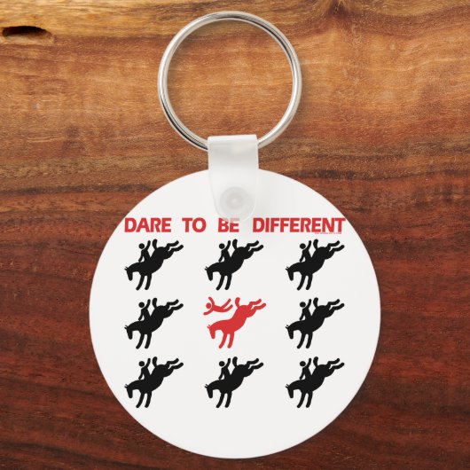 Wees anders - Grappig paardenGezegde Sleutelhanger (Voorkant)