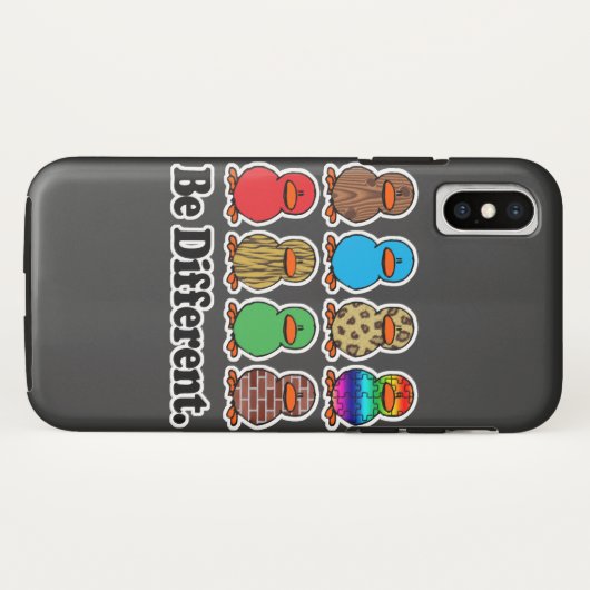 wees anders grappig patroon eendje eenden Case-Mate iPhone case (Achterkant (horizontaal))