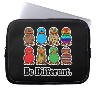 wees anders grappig patroon eendje eenden laptop sleeve