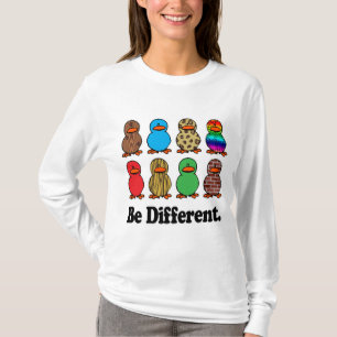 wees anders grappig patroon eendje eenden t-shirt
