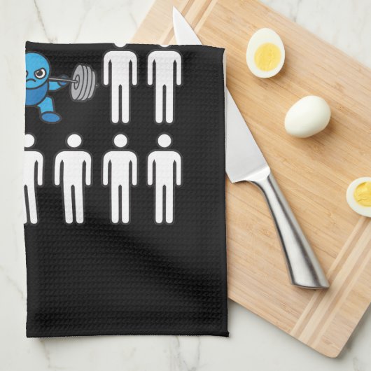 Wees anders - Kawaii Anime Bodybuilding Workout Theedoek (Quarter Fold)