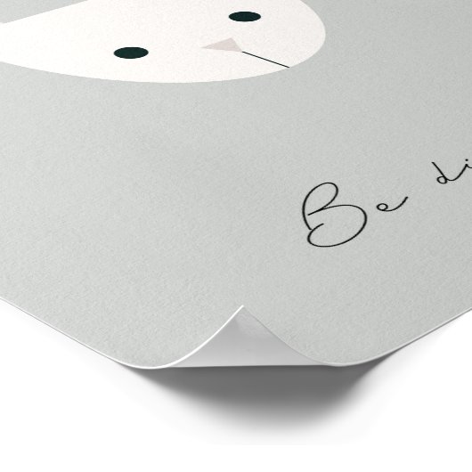 Wees anders konijn kinder bevestiging neutraal pos poster (Hoek)