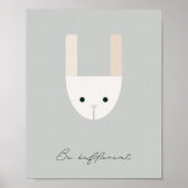 Wees anders konijn kinder bevestiging neutraal pos poster (Voorkant)