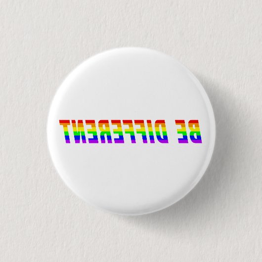 Wees anders | LGBTQ+ Pride Ronde Button 3,2 Cm (Voorkant)