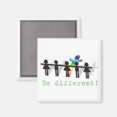 Wees anders! magneet (Voorkant / Achterkant)