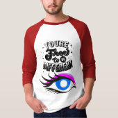 Wees anders" Mannen Slogan T-shirt (Voorkant)