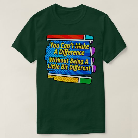 Wees anders om een verschil te maken t-shirt (Design voorkant)