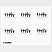 Wees anders! ronde sticker (Vel)