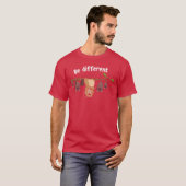 Wees anders Schattige Bever Met Vleermuizen Vleerm T-shirt (Voorkant volledig)