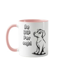 Wees Anders Slimme Hond Mok – Inspirerende Minimal
