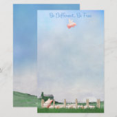 Wees anders, wees vrij briefpapier (Voorkant / Achterkant)