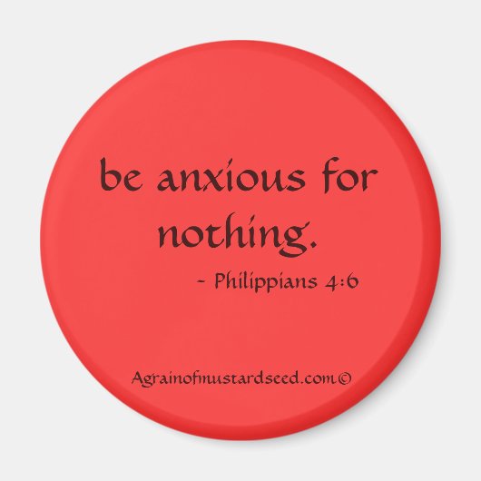 Wees angstig voor niets Bijbel Quote Magneet (Voorkant)