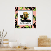 Wees attent kinder boho ingelijste kunst poster (Keuken)