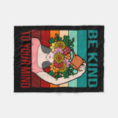 Wees attent op je geestelijk bewustzijn fleece deken (Voorkant (Horizontaal))