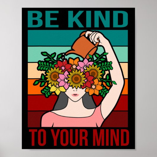 Wees attent op je geestelijk bewustzijn poster (Voorkant)