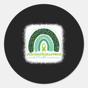 Wees attent op je mentale bewustzijn ronde sticker