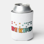 Wees attentie voor braille alfabetisme blikjeskoeler (Blikje Voorkant)