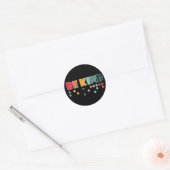 Wees attentie voor braille alfabetisme ronde sticker (Envelop)