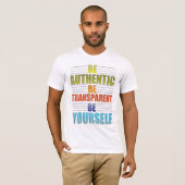 Wees authentiek en wees jezelf t-shirt (Voorkant volledig)