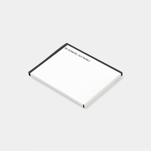 Wees authentiek, niet volmaakt Inspirerend motivat Post-it® Notes (Schuin)