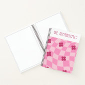 Wees authentiek roze spiraal Notitieboek - blijf w (Binnen)