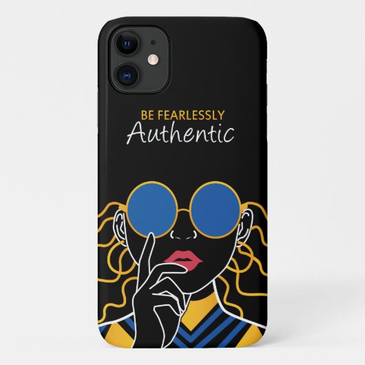 Wees Authentieke iPhone case (Achterkant)