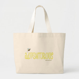 Wees avontuurlijk - een positief woord grote tote bag