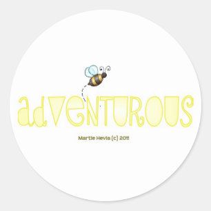 Wees avontuurlijk - een positief woord ronde sticker