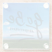 Wees avontuurlijk glazen onderzetter (Achterkant)