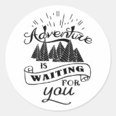 Wees avontuurlijk! ronde sticker (Voorkant)