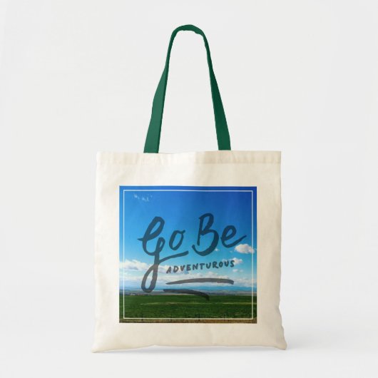 Wees avontuurlijk tote bag (Voorkant)