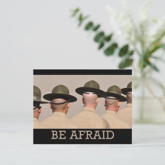 Wees bang Briefkaart (Staand voorkant)