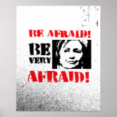 Wees bang dat u erg bang bent - Anti-Hillary png.p Poster (Voorkant)