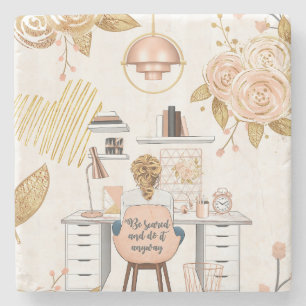 Wees bang & doe het toch stenen onderzetter