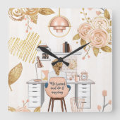 Wees bang & doe het toch vierkante klok (Voorkant)