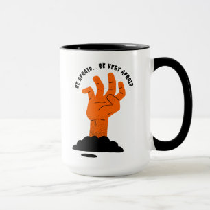 Wees bang griezelige Oranje Hand Black Soil Hallow Mok