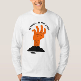 Wees bang - griezelige Oranje Hand Halloween Manne T-shirt