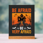 Wees Bang Huis Halloween Ontwerp Acryl Bord (Neutraal)