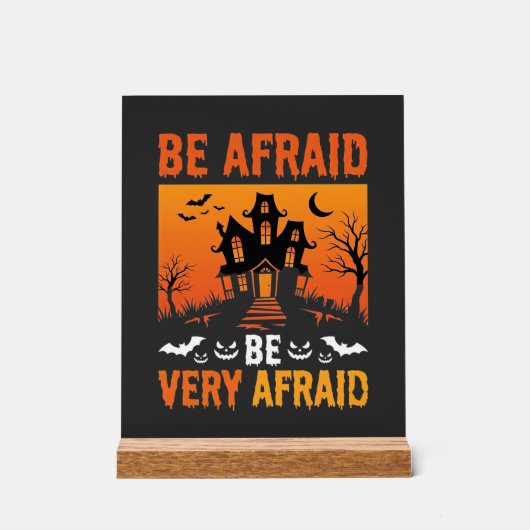Wees Bang Huis Halloween Ontwerp Acryl Bord (Voorkant)