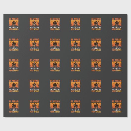 Wees Bang Huis Halloween Ontwerp Cadeaupapier (Vlak)