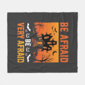 Wees Bang Huis Halloween Ontwerp Fleece Deken (Voorkant (Horizontaal))