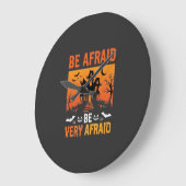 Wees Bang Huis Halloween Ontwerp Grote Klok (Hoek)