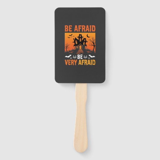Wees Bang Huis Halloween Ontwerp Handwaaier (Voorkant)