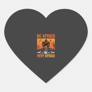Wees Bang Huis Halloween Ontwerp Hart Sticker