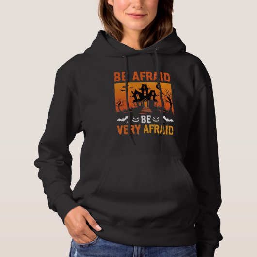 Wees Bang Huis Halloween Ontwerp Hoodie (Voorkant)